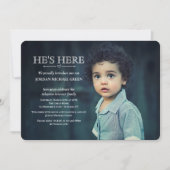 Invitation photo d'une partie à l'adoption (Devant)