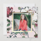 Invitation Photo d'une partie de graduation florale assez flo (Devant)