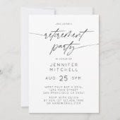 Invitation Photo d'une partie de retraite élégante (Devant)