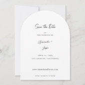 Invitation Photo - Écriture manuscrite Vertical Enregistrer l (Dos)