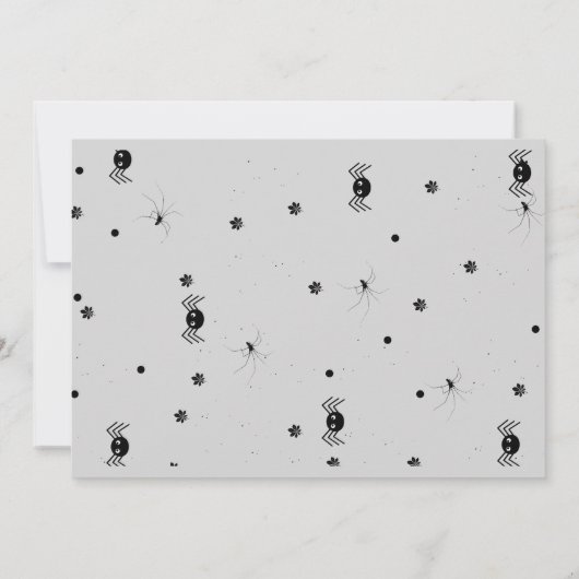 Invitation Photo Éffrayant Une fête d'anniversaire d'Hallowee (Dos)