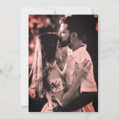 Invitation Photo Elegant Callighraphy Script Mariage noir (Dos)