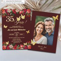 Photo élégant d'anniversaire de mariage de 35 ans 