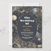 Invitation Photo Elegant Mariage céleste Silver Gold (Devant)