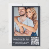 Invitation Photo Elegant Mariage céleste Silver Gold (Dos)