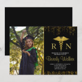 Invitation Photo Elegant Nursing School Graduation (Devant / Derrière)