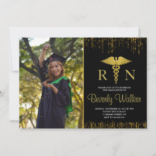 Invitation Photo Elegant Nursing School Graduation