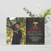 Invitation Photo Elegant Nursing School Graduation (Debout devant)
