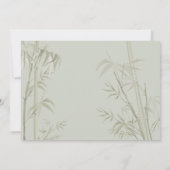 Invitation Photo Elegant Oriental Bamboo 60e fête d'anniversa (Dos)