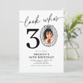 Invitation Photo élégant pour 30 ans (Debout devant)