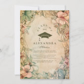 Invitation Photo Elegant Spring Fleur sauvage Graduation Part (Devant)
