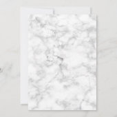 Invitation Photo élégante Collage de marbre fête d'anniversai (Dos)