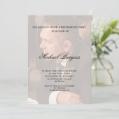 Invitation Photo élégante de la retraite (Debout devant)