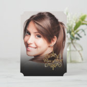 Invitation Photo élégante d'obtention du diplôme de remous de (Debout devant)