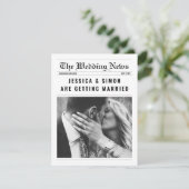 Invitation Photo Élégante du journal Tout en un Mariage (Debout devant)