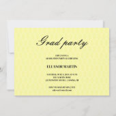 Invitation photo élégante Jaune frais (Dos)