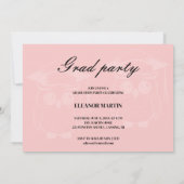 Invitation photo élégante rose (Dos)
