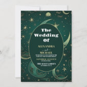 Invitation Photo Emerald Green Gold CelestiMariage (Devant)