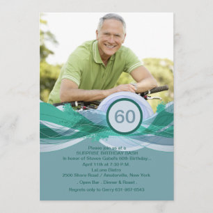 Invitation photo en bleu pour l'anniversaire Miles