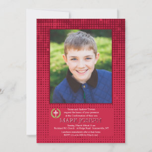 Invitation photo en demi-teinte rouge