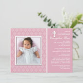 Invitation photo en dentelle de diamant (Debout devant)