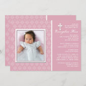 Invitation photo en dentelle de diamant (Devant / Derrière)