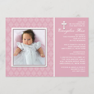 Invitation photo en dentelle de diamant