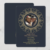 Invitation photo en forme de cœurs en fil métalliq (Devant / Derrière)