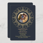 Invitation photo en forme de cœurs en fil rond (Devant / Derrière)