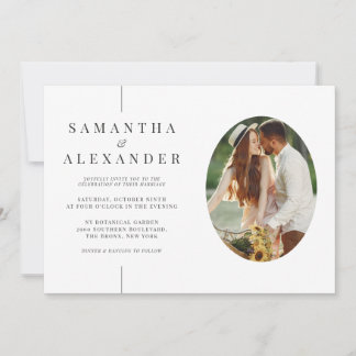 Invitation Photo en ligne Moderne Blanc Code QR Budget Mariag