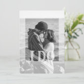 Invitation Photo en noir et blanc I Do, Mariage Invite (Debout devant)