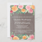 INVITATION PHOTO EN OR FLORAL RUSTIQUE BOHO DIPLÔME (Dos)