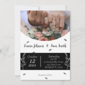 Invitation Photo en surimpression noir et blanc  (Devant)