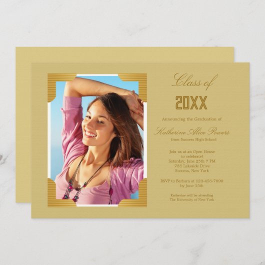 Invitation photo encadrée (Devant / Derrière)