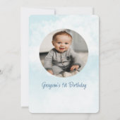 Invitation Photo Enfants Rocket de l'extérieur (Dos)