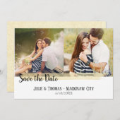 Invitation Photo Enregistrer la date (Devant / Derrière)