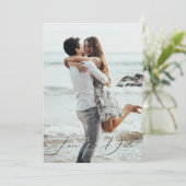 Invitation Photo Enregistrer la date (Debout devant)