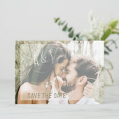 Invitation Photo Enregistrer la date du mariage Site web Code (Debout devant)