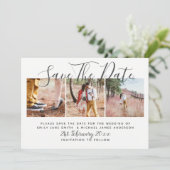 Invitation PHOTO ENREGISTRER LA DATE Mariage (Debout devant)