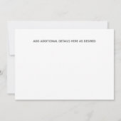 Invitation PHOTO ENREGISTRER LA DATE Mariage (Dos)