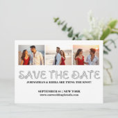 Invitation Photo enregistrer la date modifiable couples maria (Debout devant)