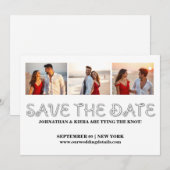 Invitation Photo enregistrer la date modifiable couples maria (Devant / Derrière)