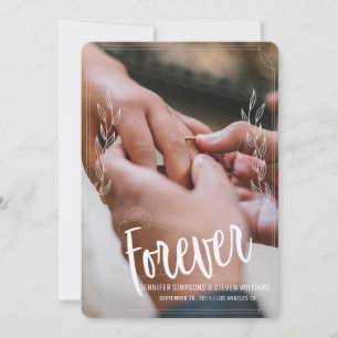 Invitation Photo Enregistrer la date pour toujours conception