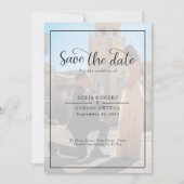 Invitation Photo Enregistrer le Mariage Date (Devant)