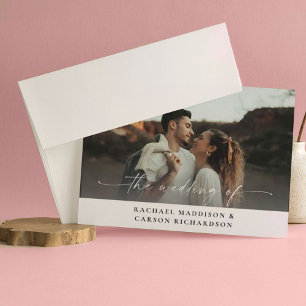 Invitation Photo et calligraphie 3BF Mod Horizontal Mariage I