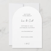 Invitation Photo et calligraphie 5 MOD V Enregistrer la date  (Dos)