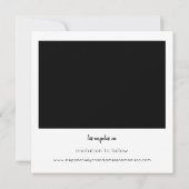 Invitation Photo et typographie instantanée Enregistrer la da (Dos)