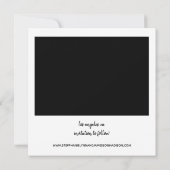 Invitation Photo et typographie instantanée Enregistrer la da (Dos)