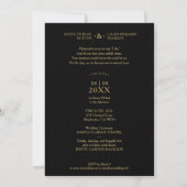 Invitation Photo Exquisite Modern Golden Abstract Shape (Dos)