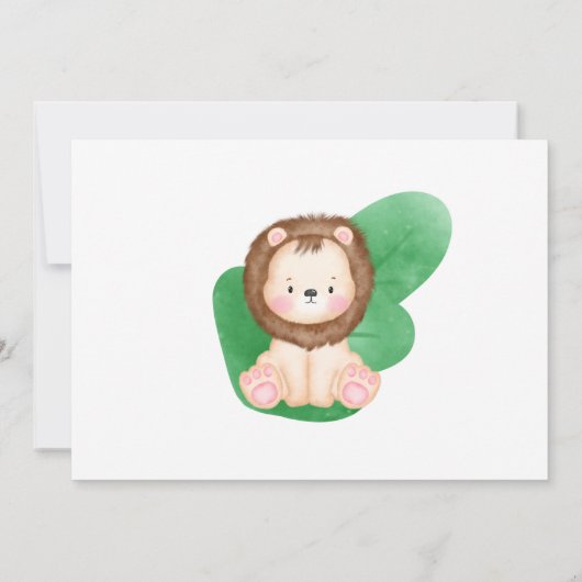 Invitation Photo Face Lion (Dos)